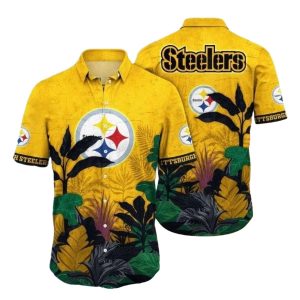 Pittsburgh Steelers Jungle Wild Foliage Hawaiian Shirt