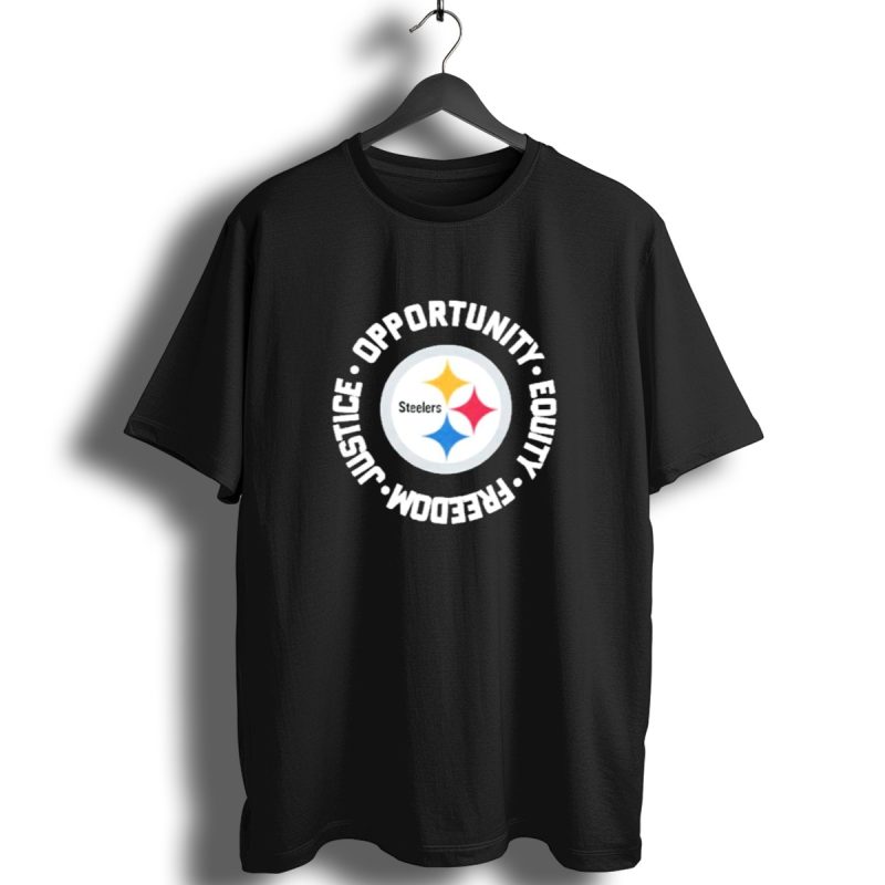 Pittsburgh Steelers Justice Opportunity Equity Freedom Circular Star T Shirt 1 T Shirt 1