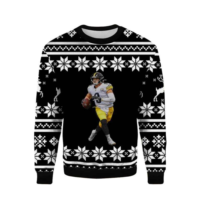 Pittsburgh Steelers Kenny Pickett Black Ugly Sweater 1