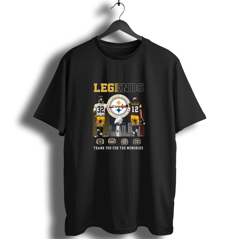 Pittsburgh Steelers Legends Harris Bradshaw Thank You For The Memories T Shirt 1 T Shirt 1