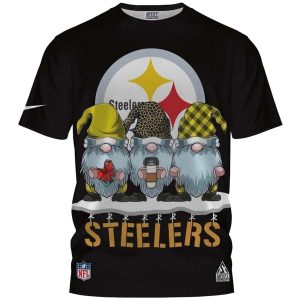 Pittsburgh Steelers Logo And Gnome AOP T-Shirt