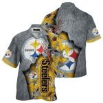 Pittsburgh Steelers Logo And Jesus Oceanic Treasure Hawaiian Shirt