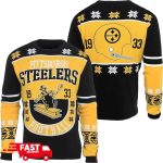 Pittsburgh Steelers Logo Est 1933 Retro Ugly Sweater