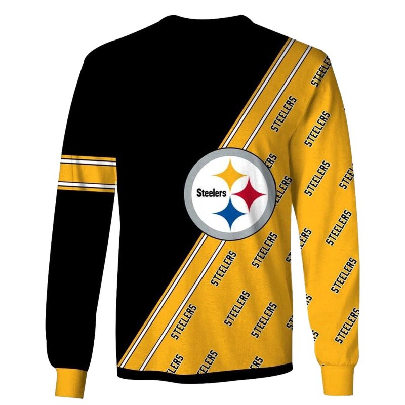 Pittsburgh Steelers Logo In My Heart Black And Yellow Aop Sweatshirt 1