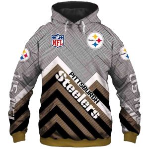 Pittsburgh Steelers Logo Lines Style AOP Hoodie