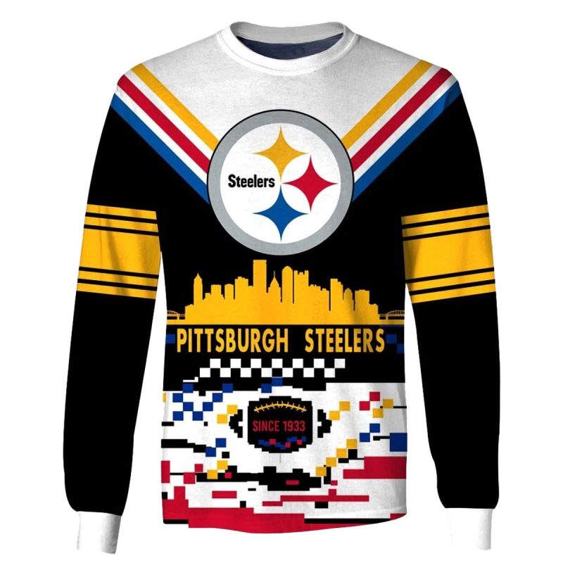 Pittsburgh Steelers Logo Lovely Since 1933 Aop Sweatshirt 1