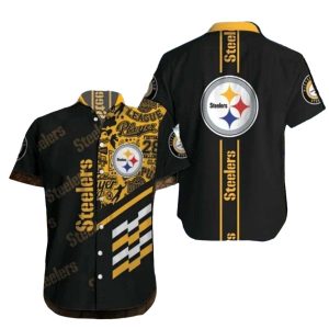 Pittsburgh Steelers Logo Vintage Black Hawaiian Shirt