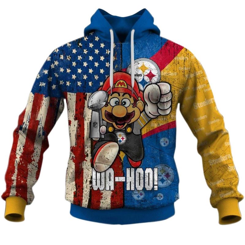 Pittsburgh Steelers Mario Wa Hoo Aop Hoodie 1