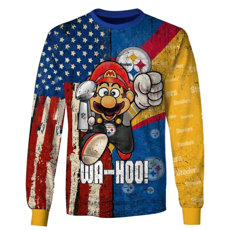 Pittsburgh Steelers Mario Wa Hoo Aop Sweatshirt 1