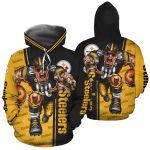 Pittsburgh Steelers Mascot Design Gift For Fans AOP Hoodie