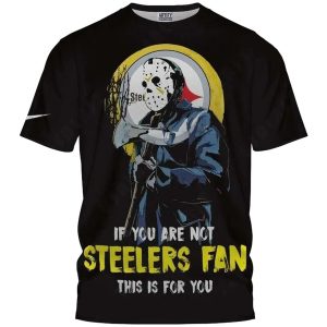 Pittsburgh Steelers Michael Myers If You Are Not Steelers Fan This Is For You Black AOP T-Shirt