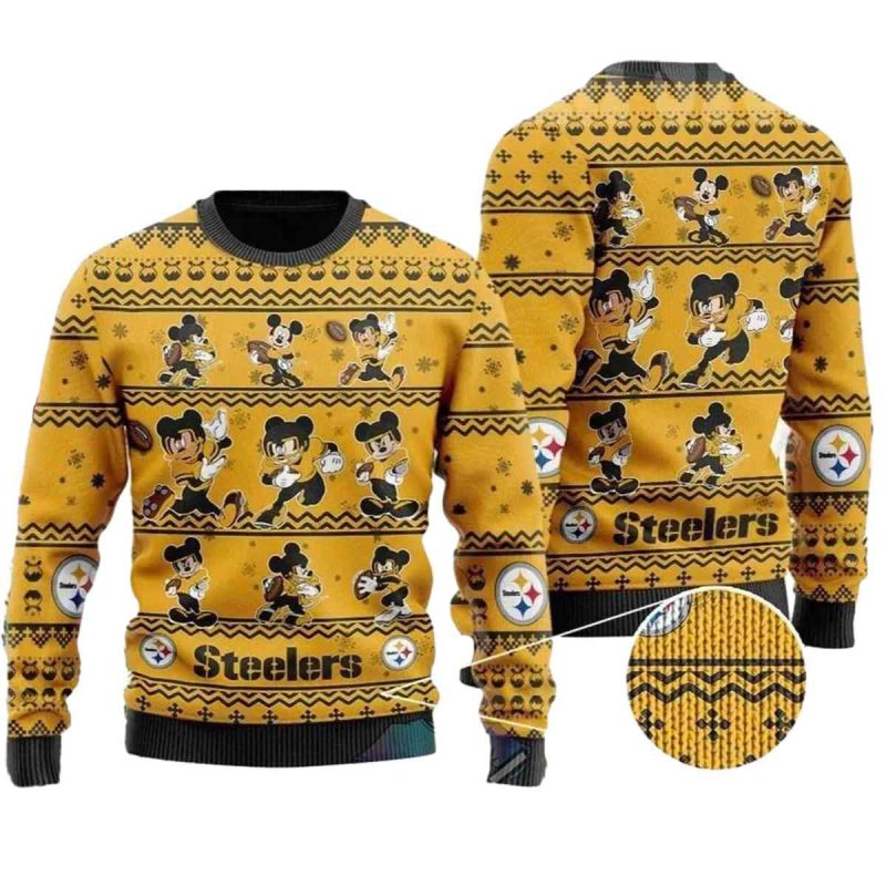 Pittsburgh Steelers Mickey Mouse Disney Ugly Sweater 1