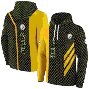 Pittsburgh Steelers Monogram Pattern Gold AOP Hoodie