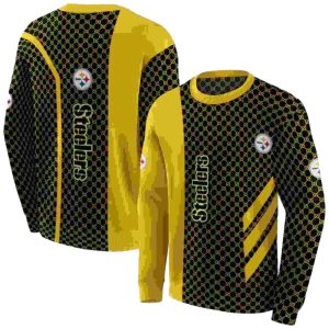 Pittsburgh Steelers Monogram Pattern Gold AOP Sweatshirt