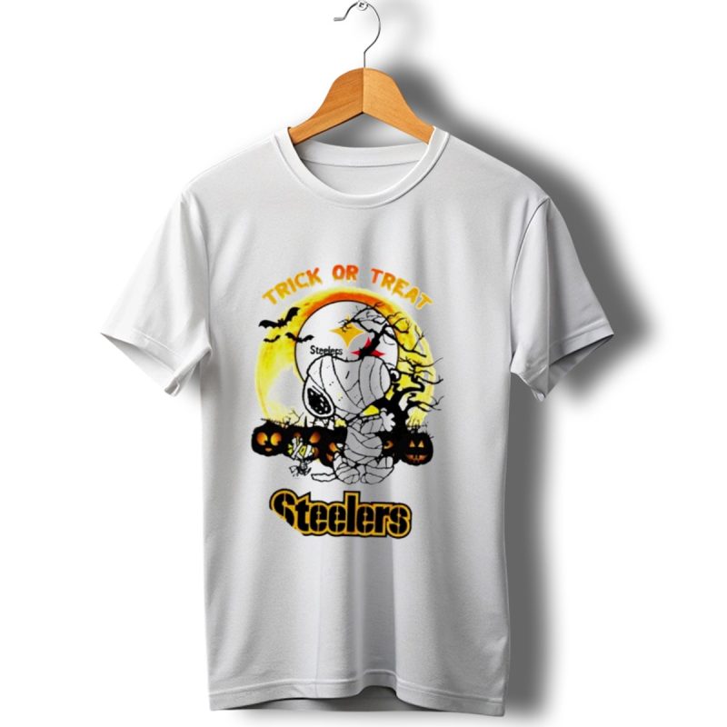Pittsburgh Steelers Mummy Snoopy Trick Or Treat Halloween Scene T Shirt 1 T Shirt 1