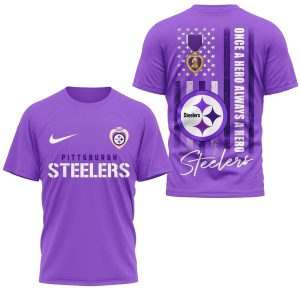 Pittsburgh Steelers National Purple Heart Day AOP T-Shirt