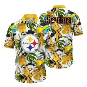Pittsburgh Steelers Parrot Paradise Tropical Hawaiian Shirt