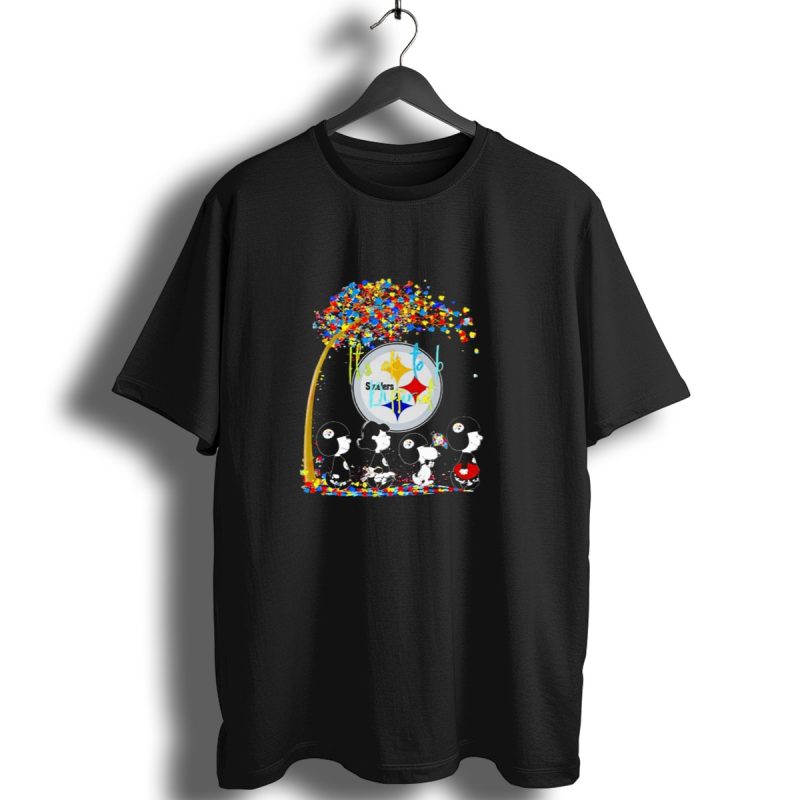 Pittsburgh Steelers Peanuts Characters Its Ok To Be Different Autism Fall T Shirt 1 T Shirt 1