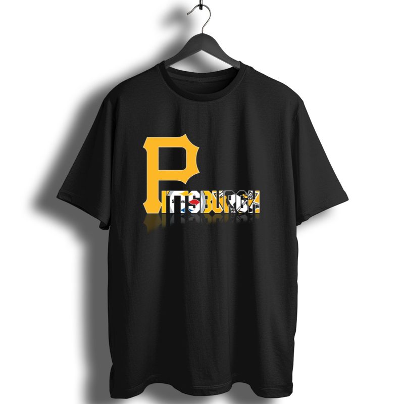 Pittsburgh Steelers Penguins Logos Reflected Contrasts T Shirt 1 T Shirt 1