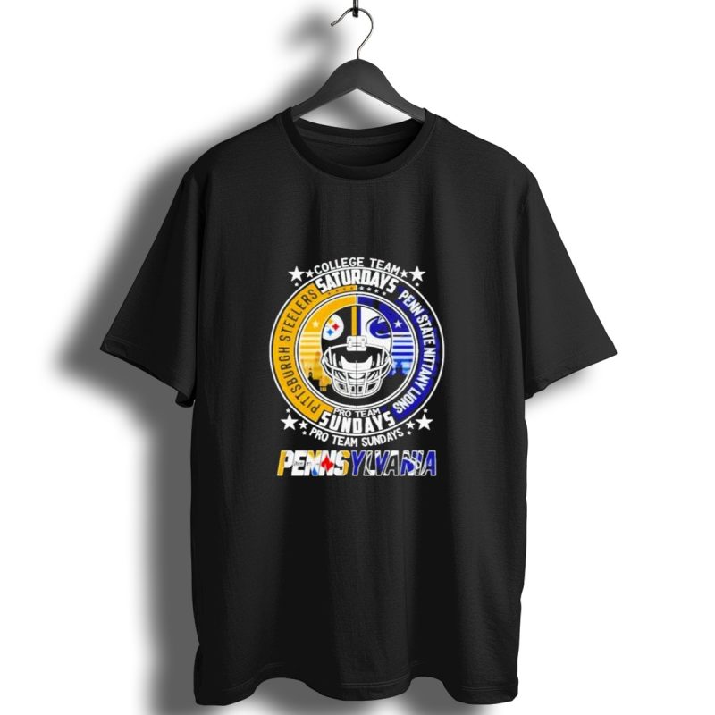 Pittsburgh Steelers Penn State Nittany Lions College Team Saturdays Pro Team T Shirt 1 T Shirt 1