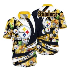 Pittsburgh Steelers Pineapple Blitz Tropical Hawaiian Shirt