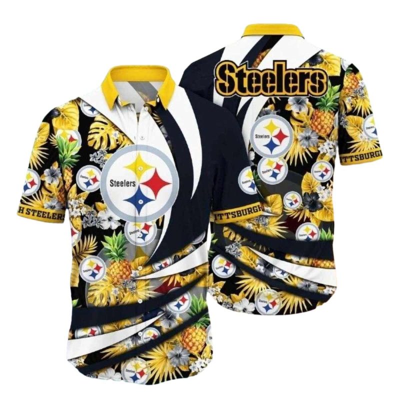 Pittsburgh Steelers Pineapple Blitz Tropical Hawaiian Shirt 1