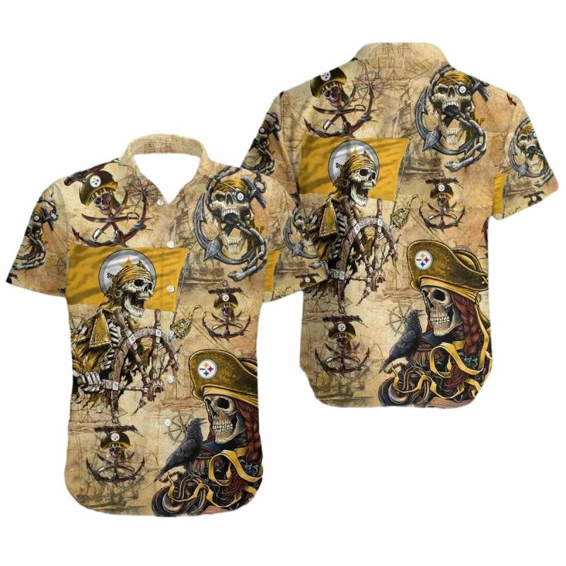 Pittsburgh Steelers Pirates Retro Summer 2025 Hawaiian Shirt 1