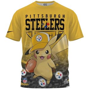 Pittsburgh Steelers Pokemon Pikachu AOP T-Shirt