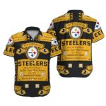 Pittsburgh Steelers Polynesian Pattern Black Gold Hawaiian Shirt