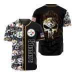 Pittsburgh Steelers Punisher Skull Baseball Jersey