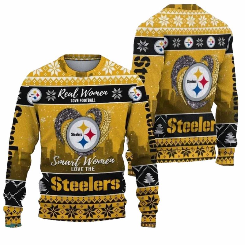 Pittsburgh Steelers Real Women Love Football Smart Women Love The Pittsburgh Ugly Sweater 1