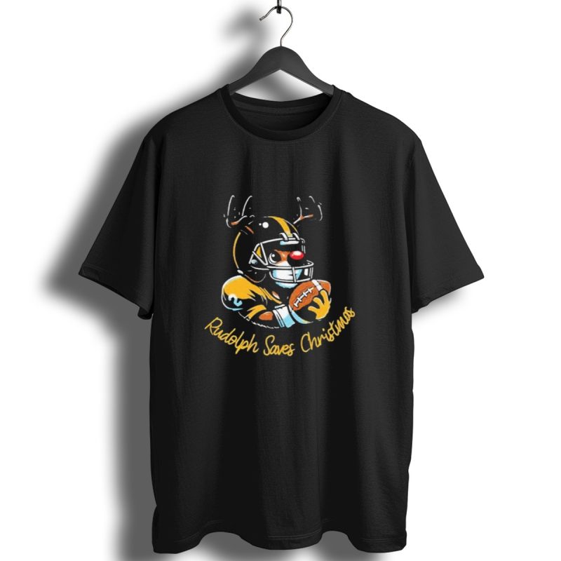 Pittsburgh Steelers Rudolph Saves Christmas Football Reindeer T Shirt 1 T Shirt 1