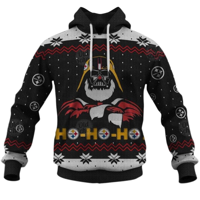 Pittsburgh Steelers Santa Darth Vader Christmas Ugly Sweater Aop Hoodie 1
