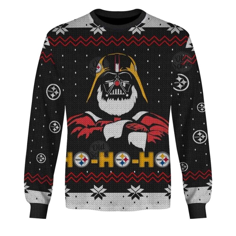 Pittsburgh Steelers Santa Darth Vader Christmas Ugly Sweater Aop Sweatshirt 1