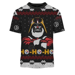 Pittsburgh Steelers Santa Darth Vader Christmas Ugly Sweater AOP T-Shirt