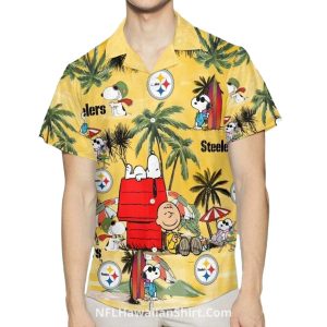 Pittsburgh Steelers Snoopy Beach Vacation Hawaiian Shirt