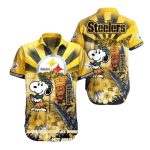 Pittsburgh Steelers Snoopy Cheerful Canine Quarterback Hawaiian Shirt