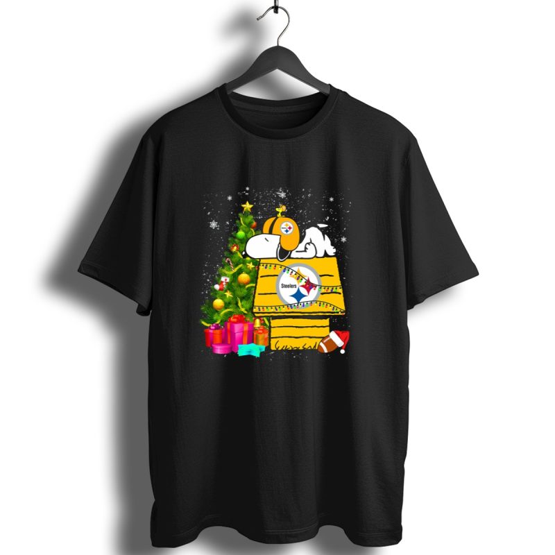 Pittsburgh Steelers Snoopy Christmas Peanuts Doghouse Football T Shirt 1 T Shirt 1