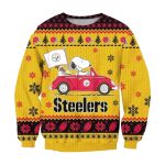 Pittsburgh Steelers Snoopy Driving Car Ugly Sweater