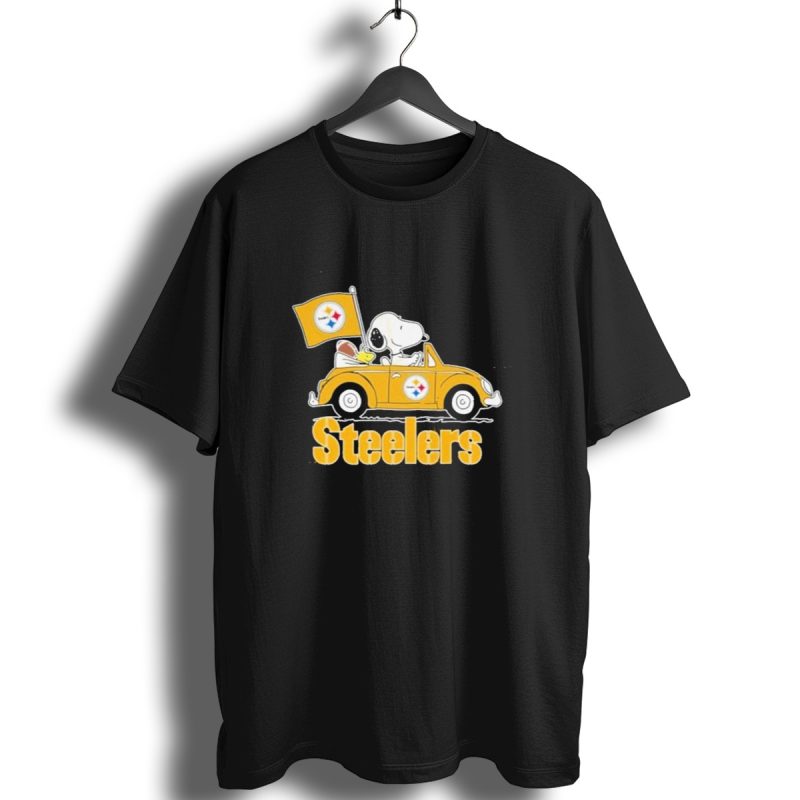 Pittsburgh Steelers Snoopy Driving Car With Flag T Shirt 1 T Shirt 1