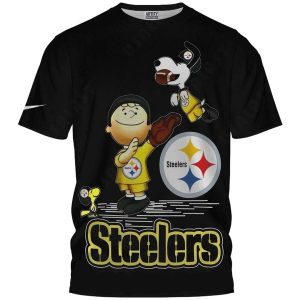 Pittsburgh Steelers Snoopy Funny AOP T-Shirt