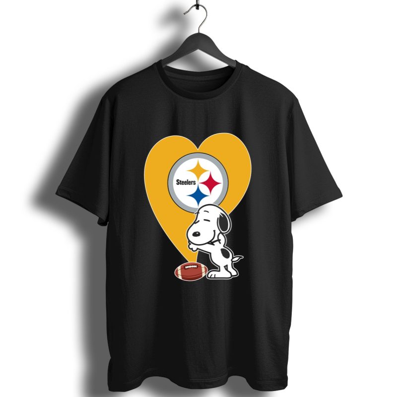 Pittsburgh Steelers Snoopy Hug Heart Football T Shirt 1 T Shirt 1