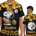 Pittsburgh Steelers Snoopy Hula Dance Design Hawaiian Shirt