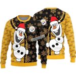 Pittsburgh Steelers Snow Man Santa Claus Ugly Sweater
