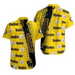 Pittsburgh Steelers Splatter Art Yellow Rush Hawaiian Shirt