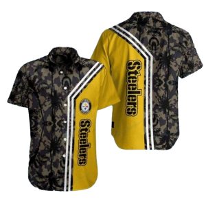 Pittsburgh Steelers Stealth Mode Camo Hawaiian Shirt