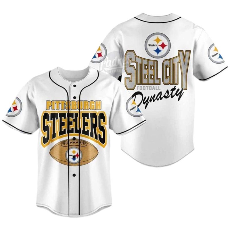 Pittsburgh Steelers Steel City Football Baseball Jersey 1