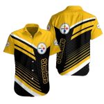 Pittsburgh Steelers Streaks Elegance Black And Yellow Hawaiian Shirt