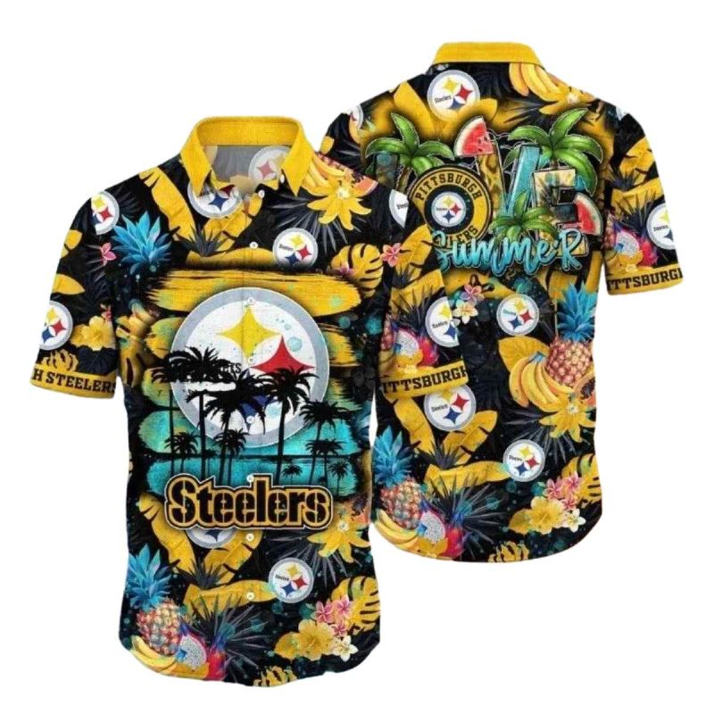Pittsburgh Steelers Summer Vibes Pineapple Hawaiian Shirt 1