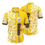 Pittsburgh Steelers Sunny Hibiscus Charm Yellow Hawaiian Shirt